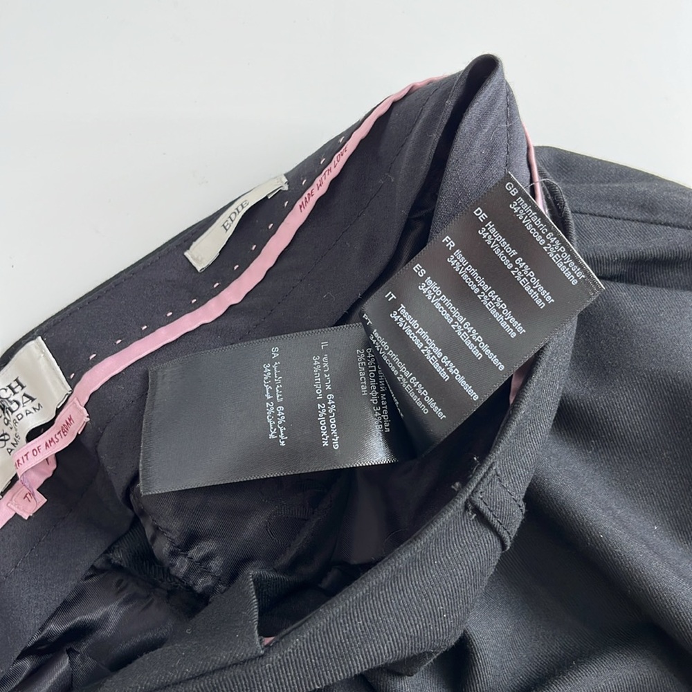 NWT Scotch & Soda Edie Black High Rise Wide Leg Pants 24/30 - Picture 7 of 11
